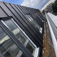 Industrial standing seam aluminium cladding