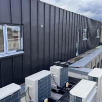Commercial standing seam aluminium cladding